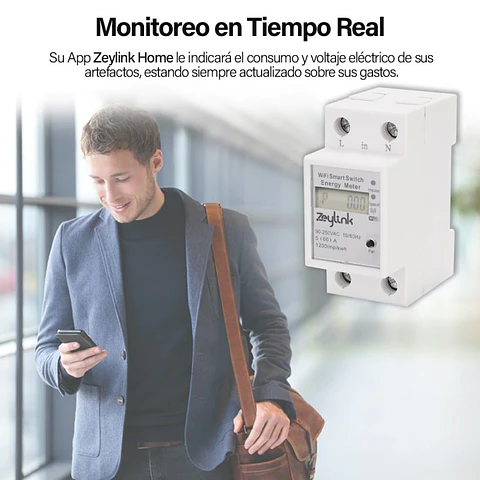 Medidor Remarcador Energia Electrica Wifi Monofasico 60A