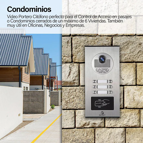 Citófono Video Portero Para 6 Casas Viviendas Departamentos Oficinas