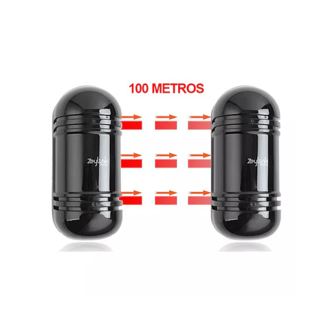 Sensor Barrera Perimetral Fotocelda Infrarroja 100 Metros Alambrico