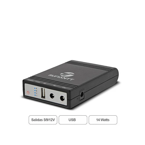 Mini Ups 10.400mAh Powerbank Portatil Para Celular, Camara, Alarma, USB 5-9-12V
