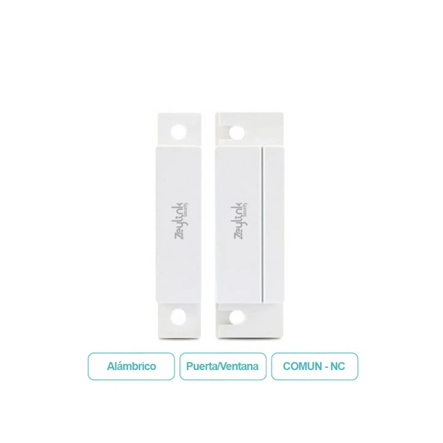Sensor Magnético Alámbrico De Puertas Y Ventanas Color Blanco Para Alarmas 1