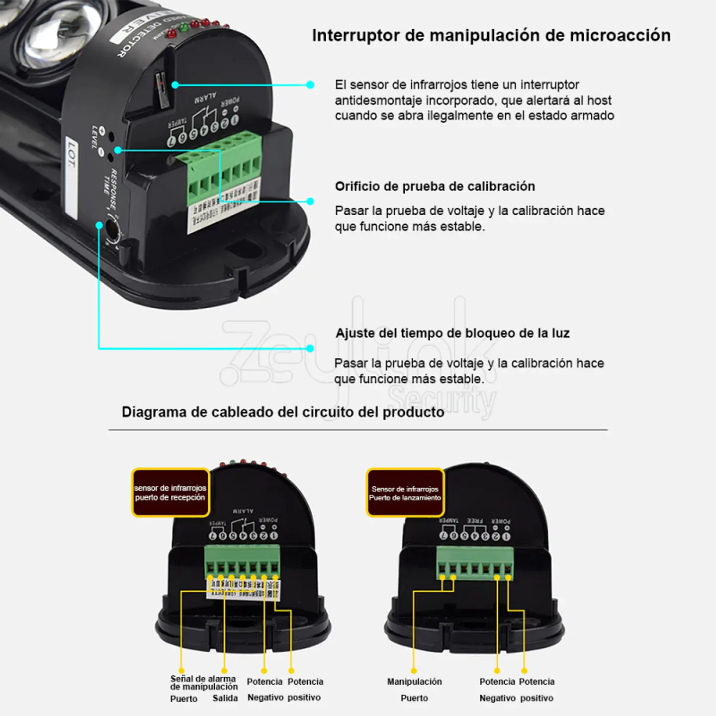 Sensor Barrera Perimetral Largo alcance 200 Mts 3 Haz Exterior Alámbrico 3