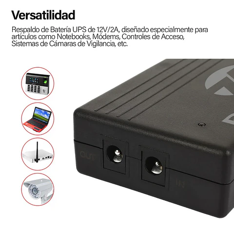 Ups Respaldo Batería Para Alarmas Cámaras Routers 12V 2A Litio 6000 mAh