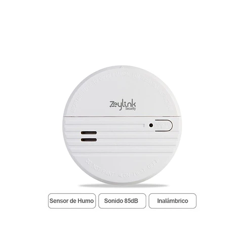 Sensor De Humo Fotoeléctrico Inalámbrico 433Mhz Batería De Litio