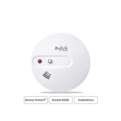 Sensor De Humo Y Temperatura Calor Inalámbrico Para Alarmas 4G Gsm