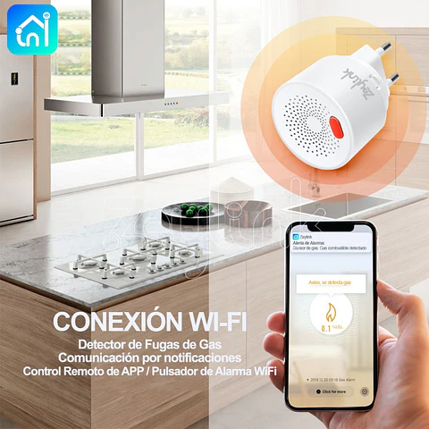 Sensor Gas Wifi Inteligente Aviso Inmediato Via Celular App