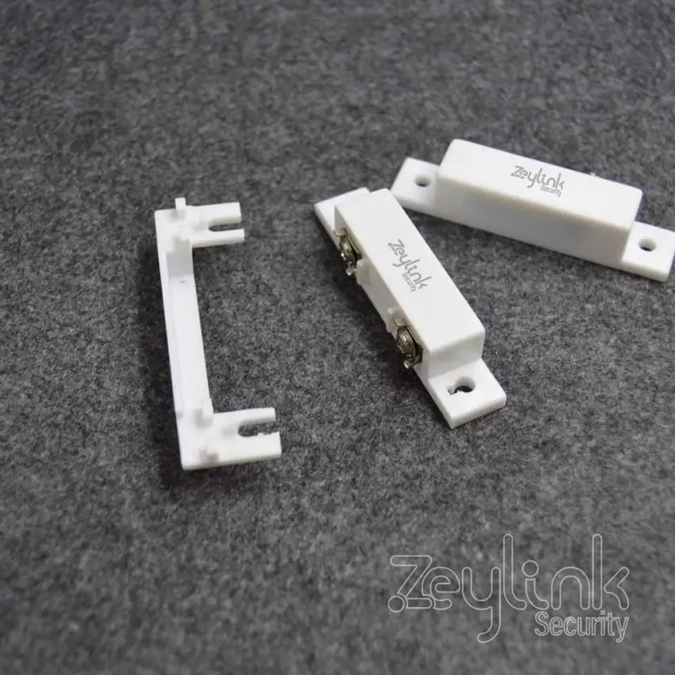 Sensor Magnético Alámbrico De Puertas Y Ventanas Color Blanco Para Alarmas 3