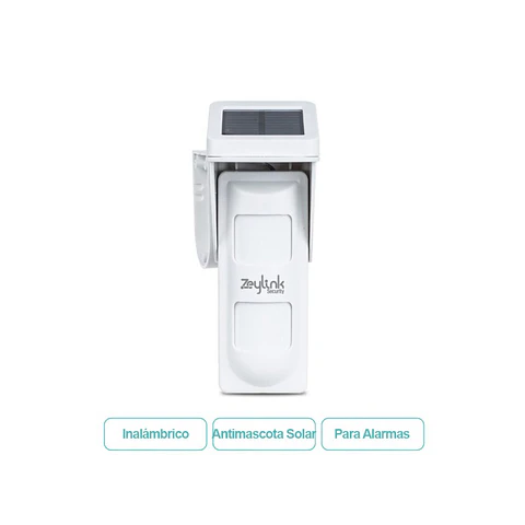 Sensor De Movimiento Pir Solar Exterior Inalámbrico Para Alarmas