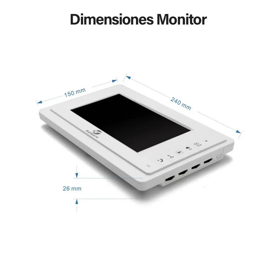 Kit Videoportero Para 2 Casas + 1 Monitor Interior 7