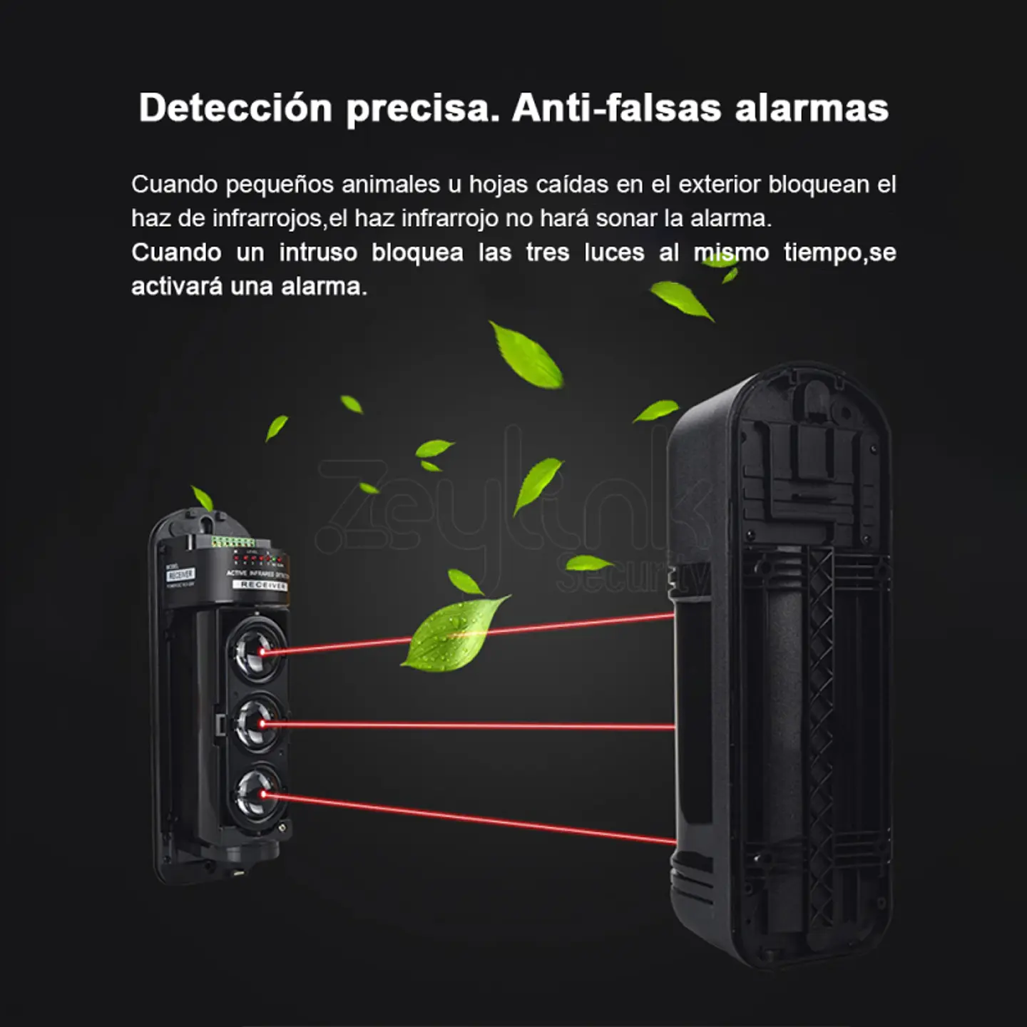 Sensor Barrera Perimetral Largo alcance 200 Mts 3 Haz Exterior Alámbrico 6