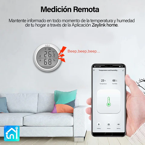 Sensor Temperatura Humedad Wifi Inalambrico Alerta Inmediata