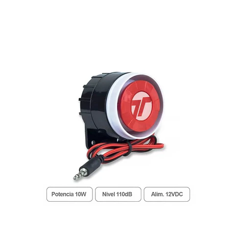 Mini Sirena 12v Alámbrica Alta Potencia 110Db Para Alarmas Gsm