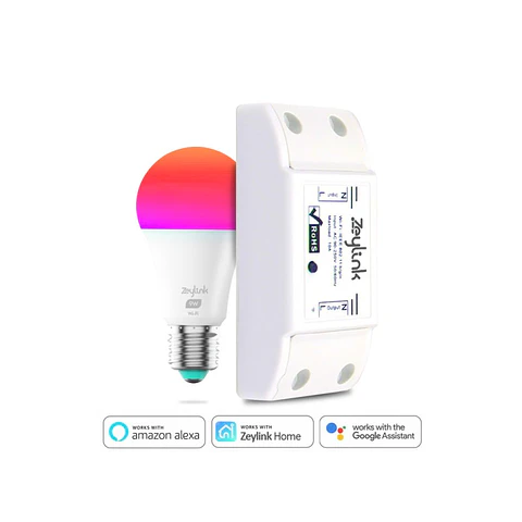 Interruptor + Ampolleta Inteligente Wifi Activacion Automatica Alexa Google