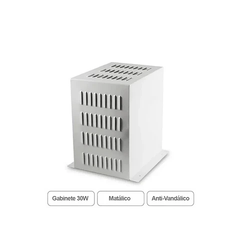 Gabinete Metálico Para Sirena 30 Watts De Alarma Caja Color Blanco