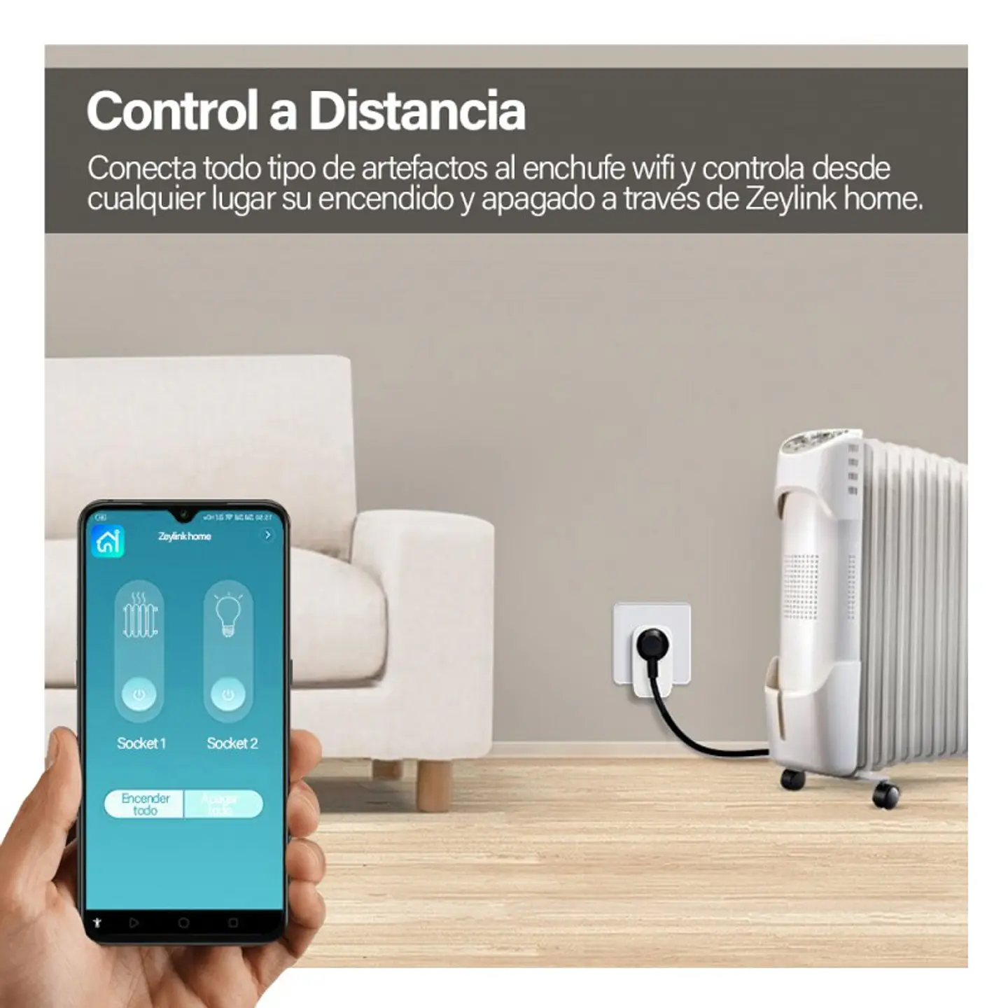 Enchufe Inteligente Wifi Socket Control Celular App Zeylink 10A 2000W 2