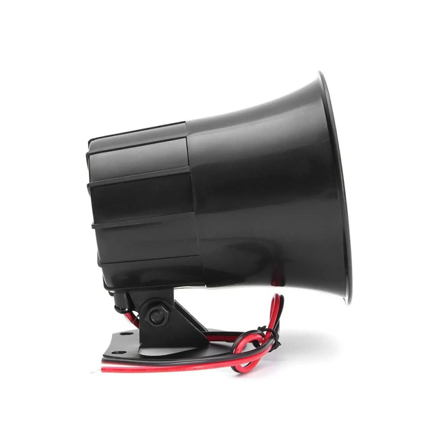 Sirena 15W 12Vdc Tipo Megafono 1 Tono Negro Para Alarmas Gsm Exterior Interior 3