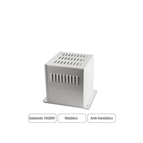 Caja Gabinete Para Sirena Sonora 15 Watts Metálico Intemperie Blanco