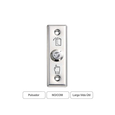Pulsador Botón Interruptor Metálico Acero Inoxidable Control Puerta No-Com