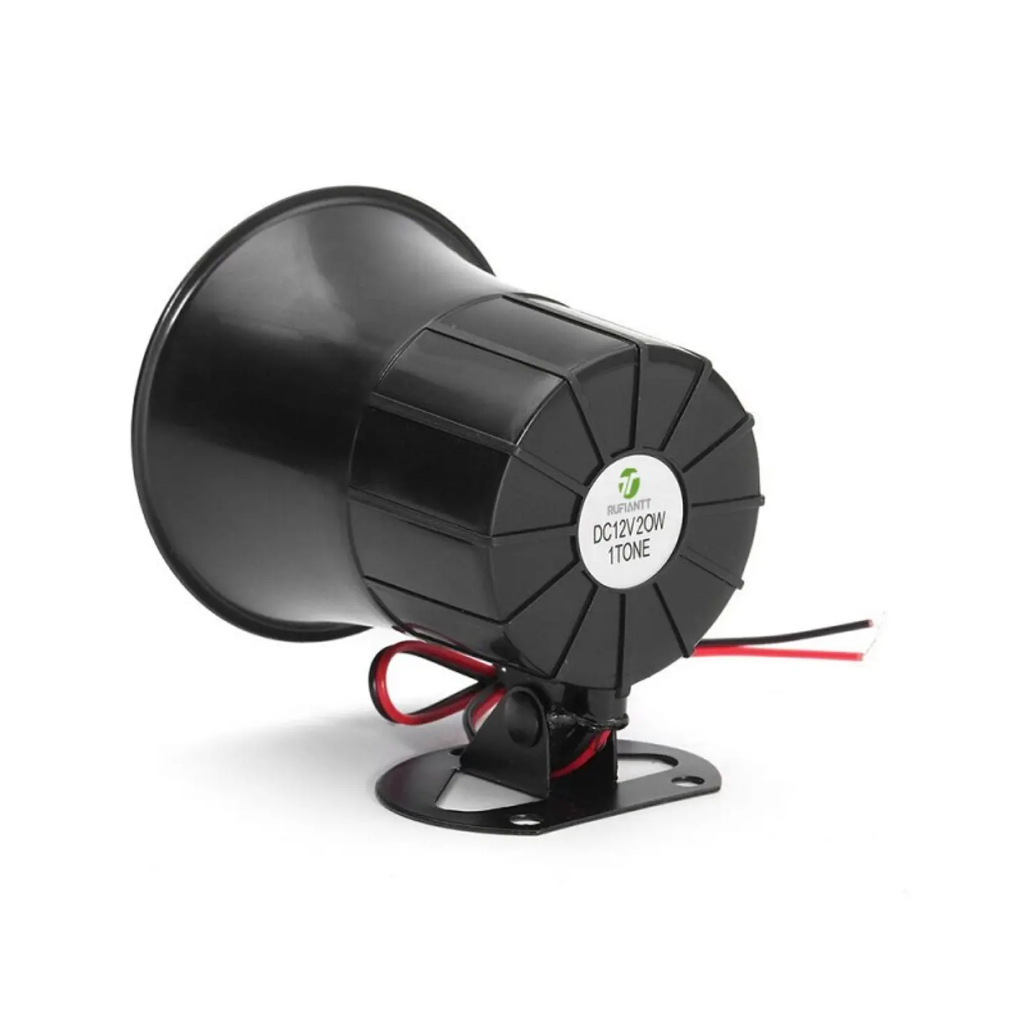 Sirena 15W 12Vdc Tipo Megafono 1 Tono Negro Para Alarmas Gsm Exterior Interior 4