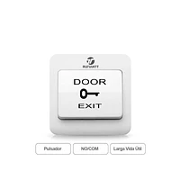 Pulsador Botón Salida Control Acceso Puerta Door Exit No-Com