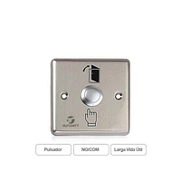 Pulsador Botón Metal Acero Inoxidable Control Puerta Acceso Salida No-Com
