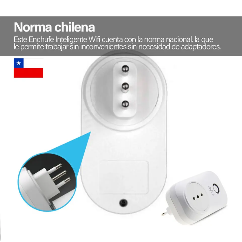 Enchufe Inteligente Wifi Socket Control Celular App Zeylink 10A 2000W 4