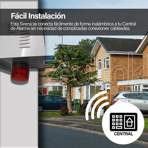 Sirena Inalámbrica 60W Alta Potencia Profesional Para Alarmas 4g Gsm