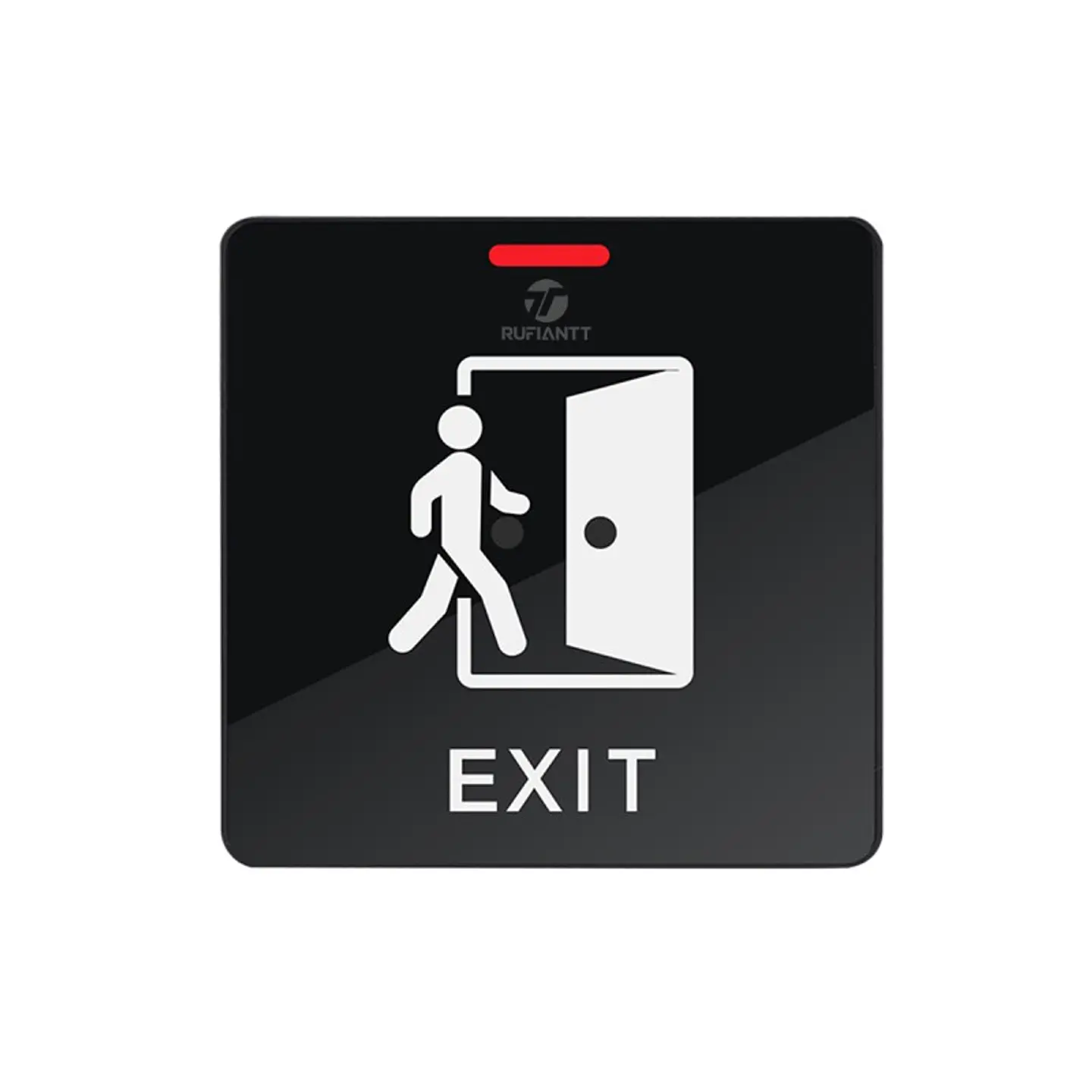 Boton Pulsador No Touch Ip68 Impermeable Led Negro Elegante No-Nc-Com 1
