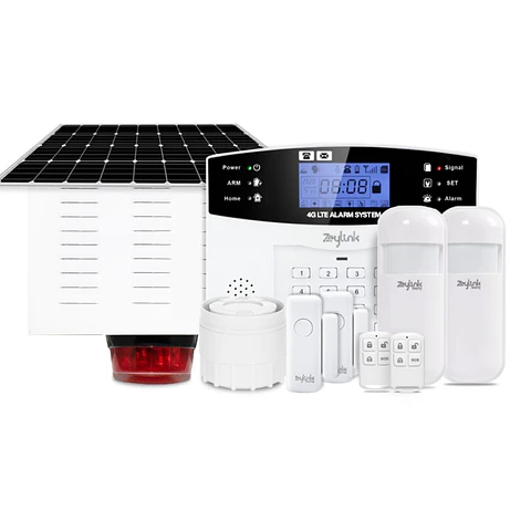 Central Alarma 4G Gsm + Sirena Solar Inalámbrica + Sensores Inalámbricos
