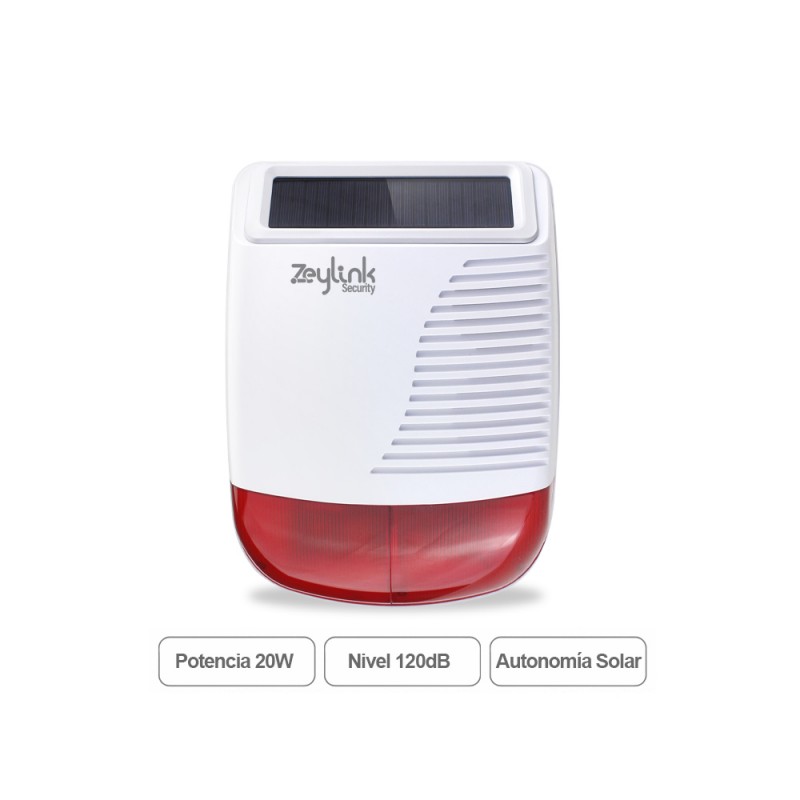 Sirena Alarma Solar Inalambrica Sensores Comunitaria Con Control