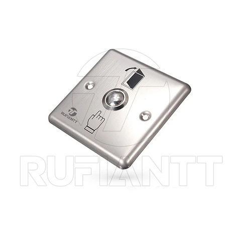 Pulsador Botón Metal Acero Inoxidable Control Puerta Acceso Salida No-Com
