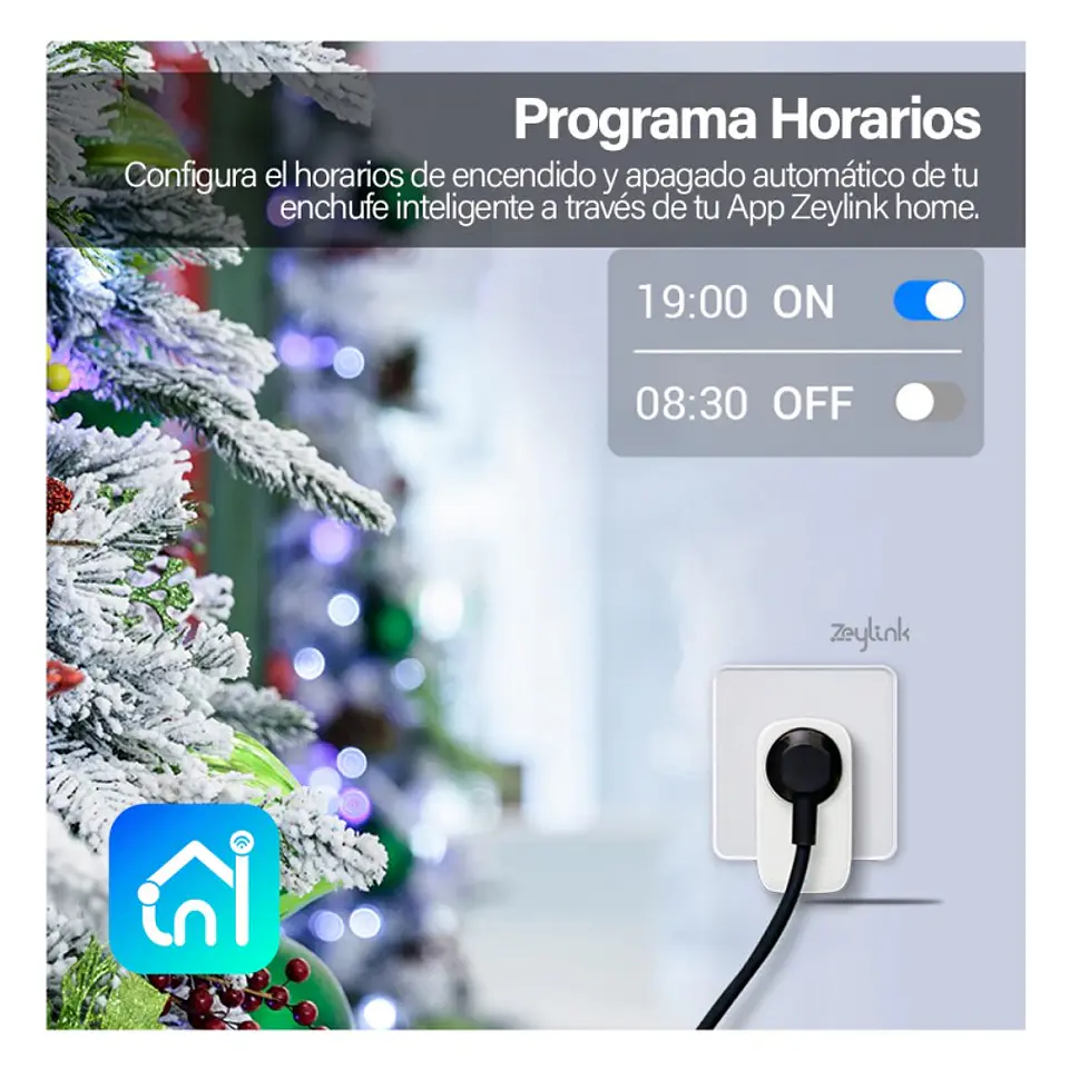 Enchufe Inteligente Wifi Socket Control Celular App Zeylink 10A 2000W 5