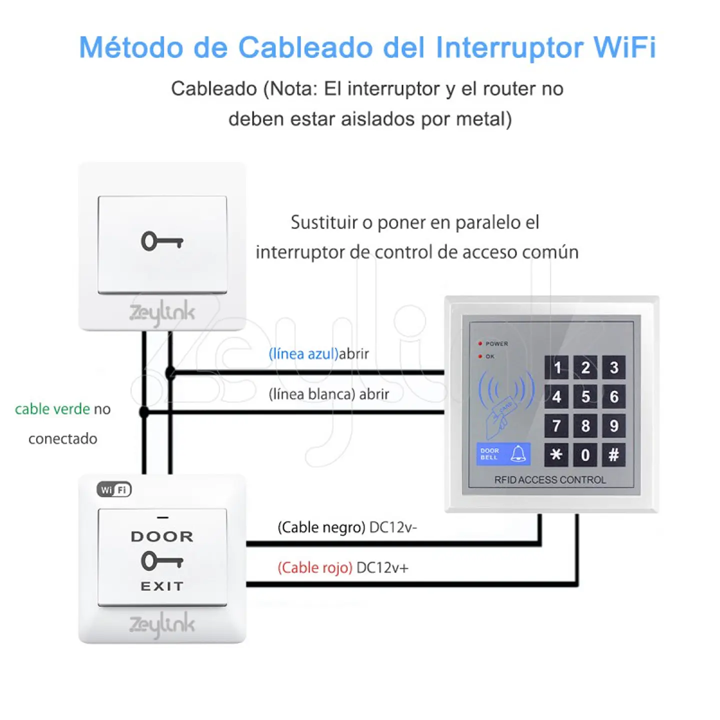 Pulsador Boton Salida Para Chapa Porton Wifi Alexa Google Zeylink 2