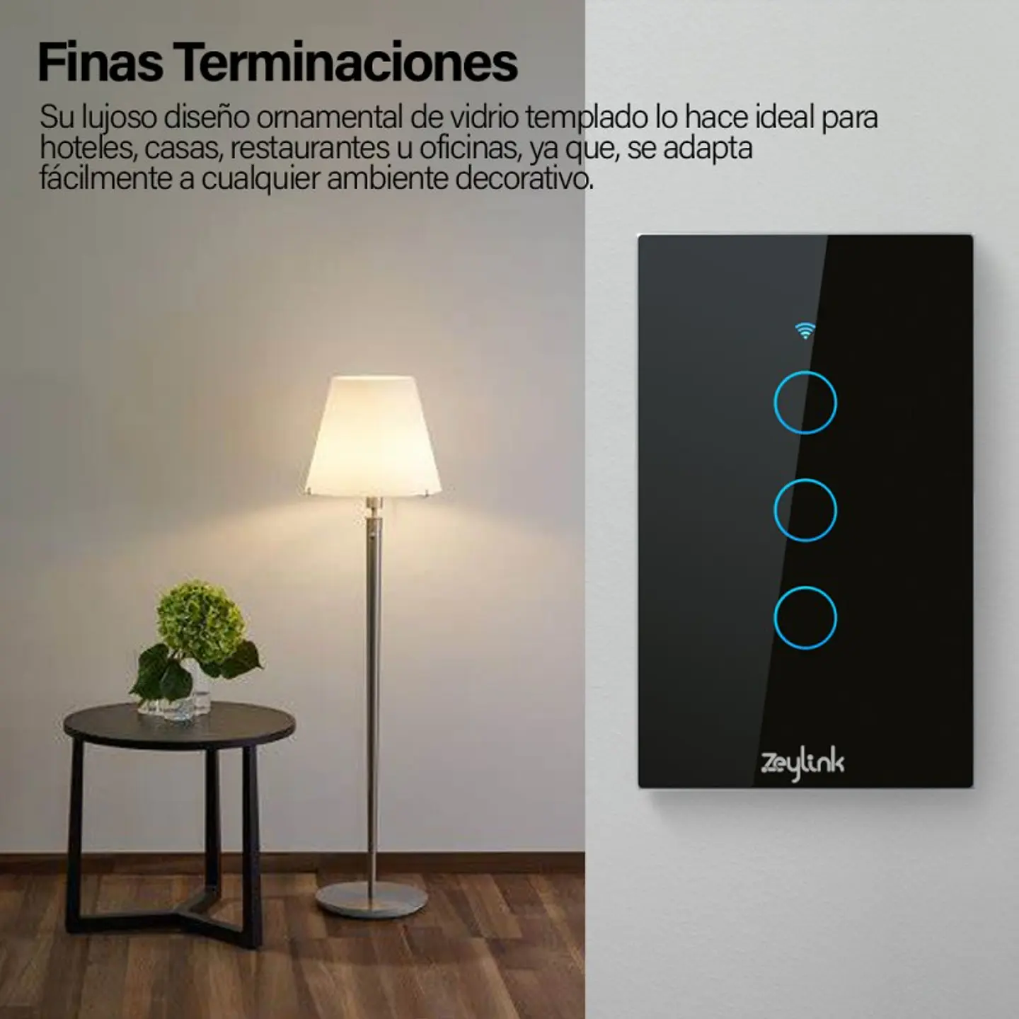 Interruptor Inteligente De Pared Wifi Triple 3Ch Con Neutro Tactil 7