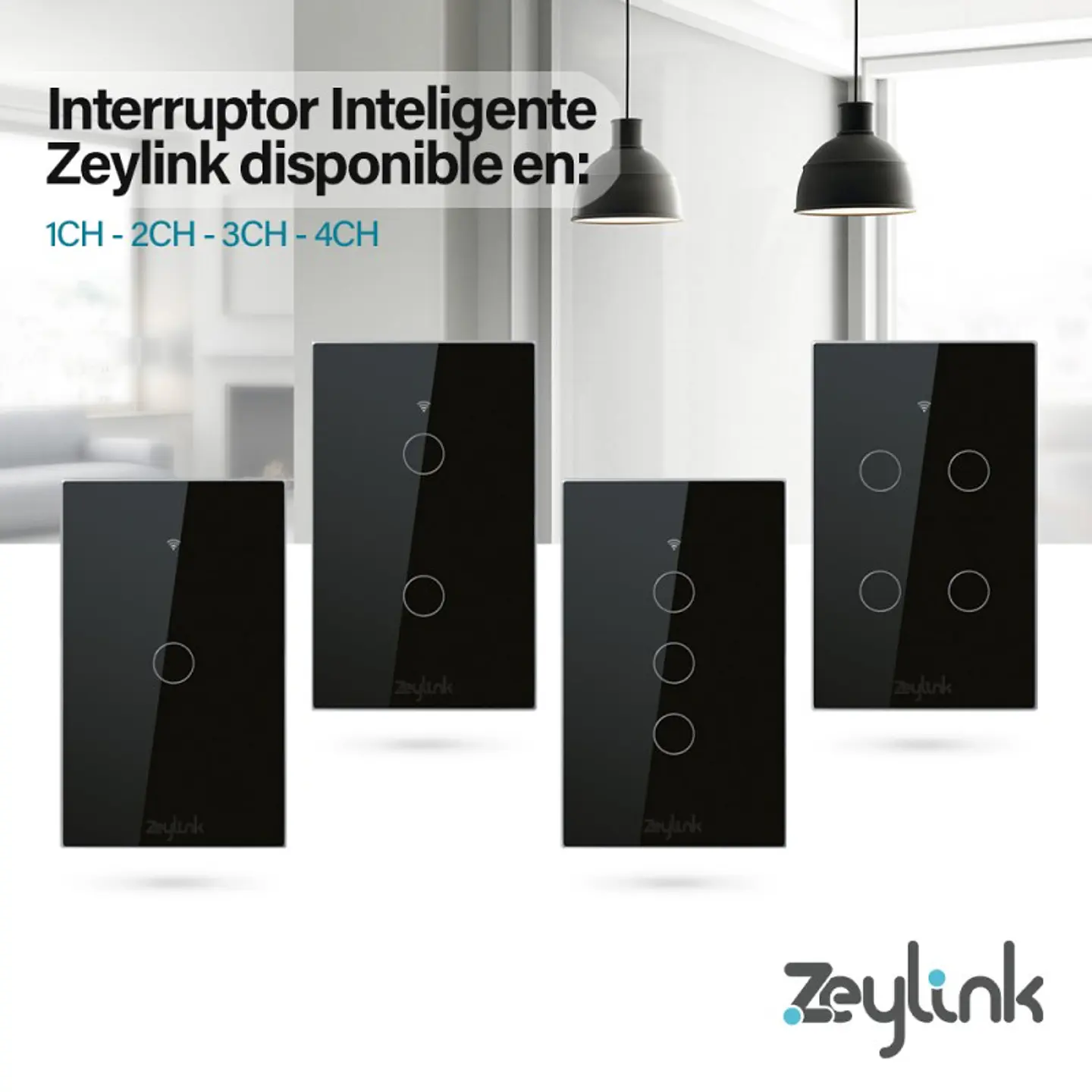 Interruptor Inteligente De Pared Wifi Triple 3Ch Con Neutro Tactil 9