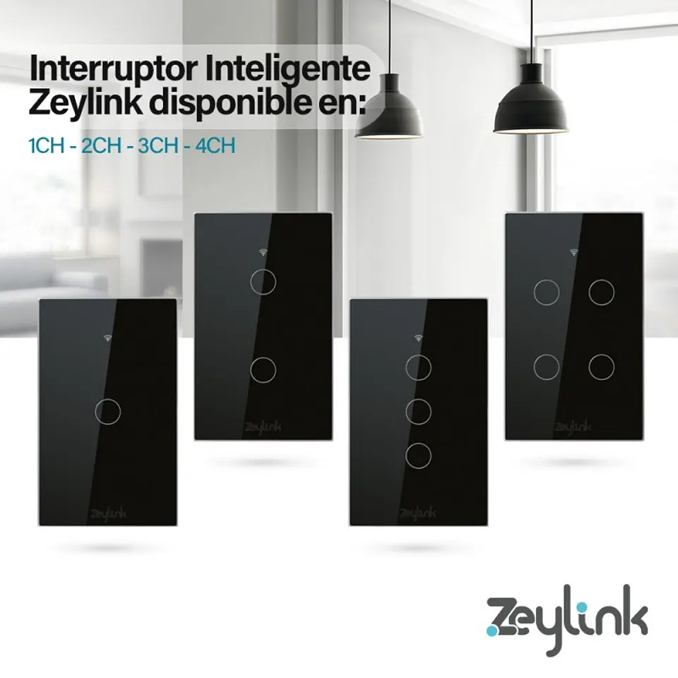 Interruptor Inteligente De Pared Wifi Triple 3Ch Con Neutro Tactil 9