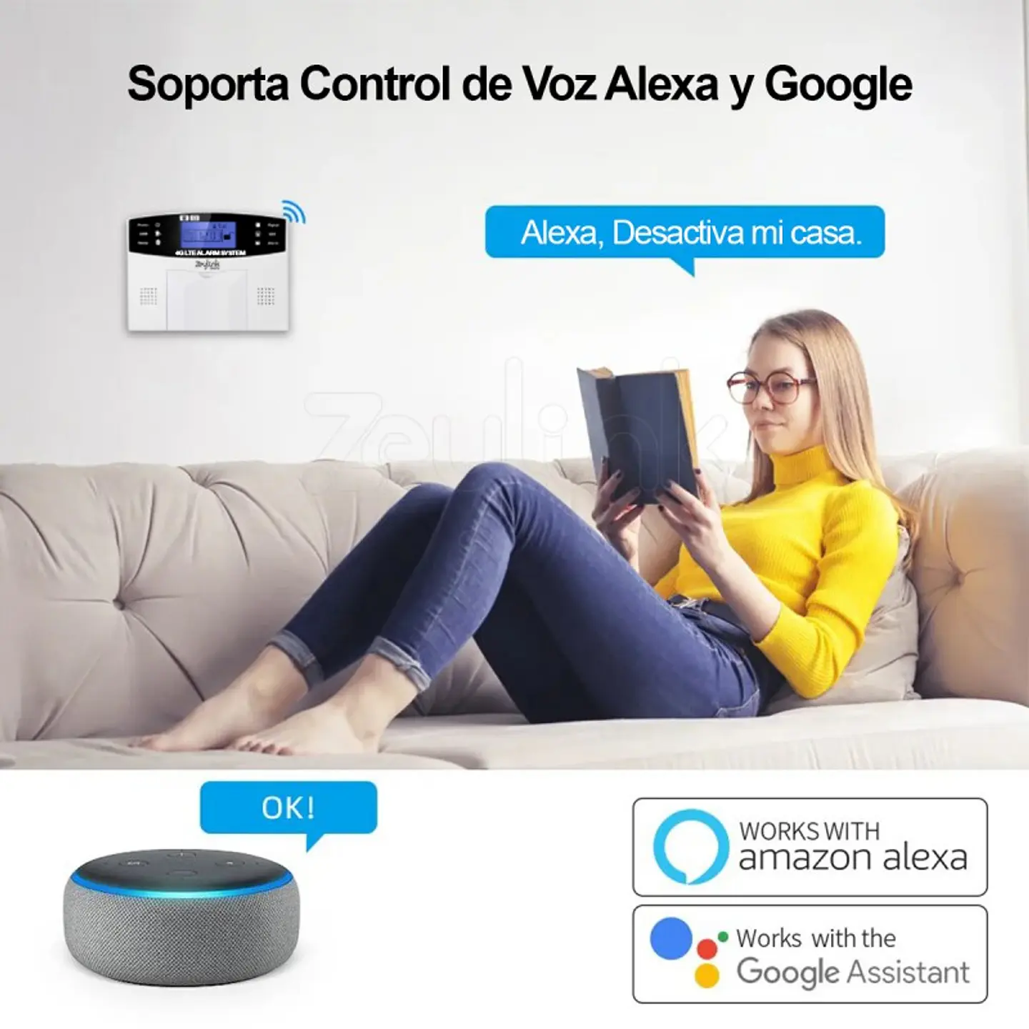 Alarma Para Casa Inalámbrica + Teclado Inalámbrico Armado & Desarmado 8