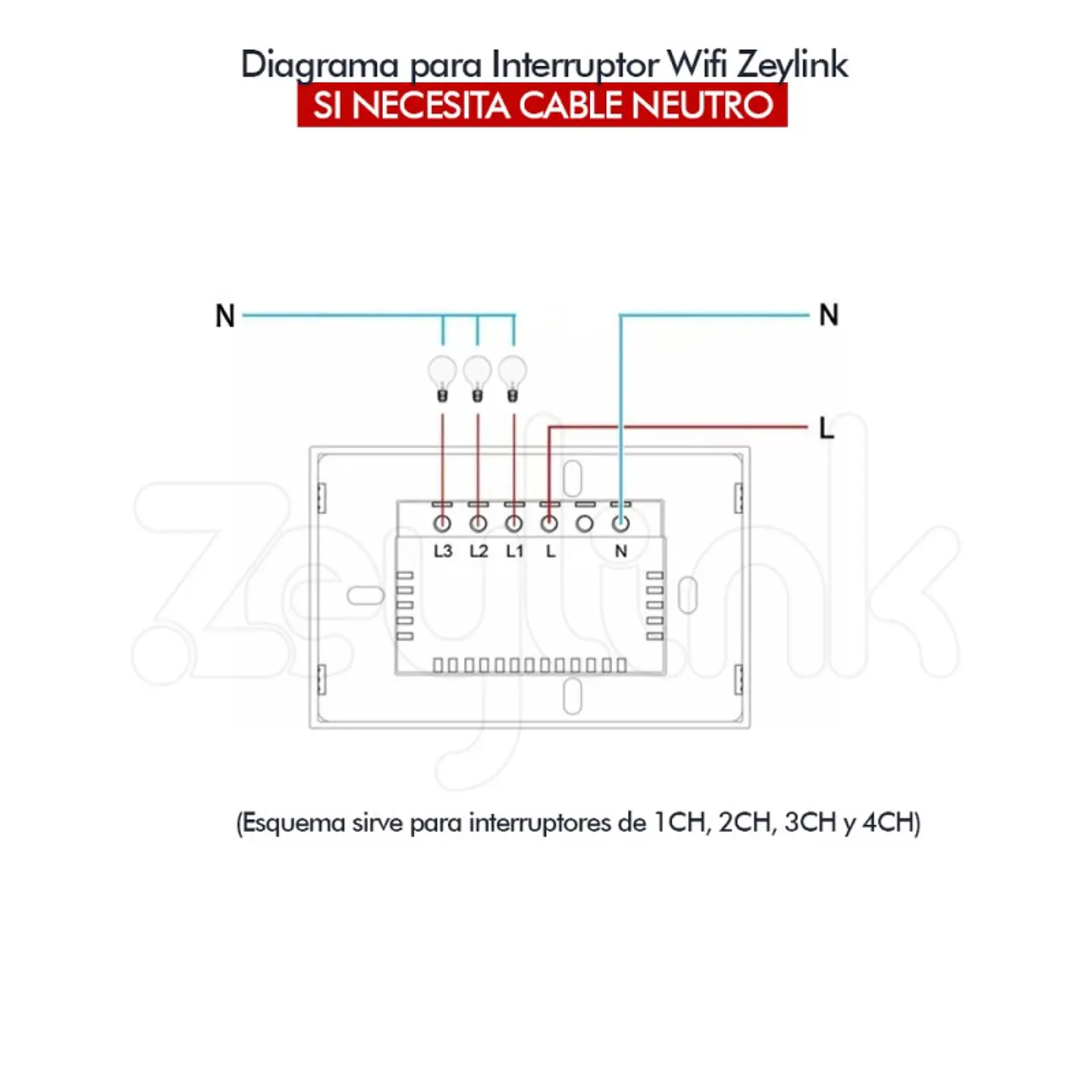 Interruptor Inteligente De Pared Wifi Triple 3Ch Con Neutro Tactil 10