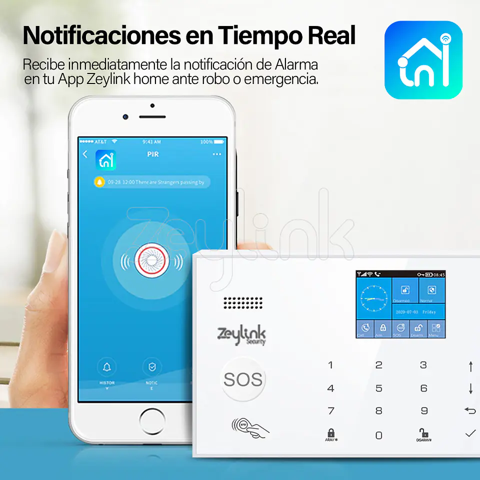Sistema Alarma Conexion 4G Ultima Generacion Wifi Maxima Seguridad Para Casa Negocio K9 Plus  5