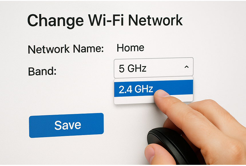 Cómo cambiar tu red Wi-Fi de 5 GHz a 2.4 GHz para dispositivos Smart Home