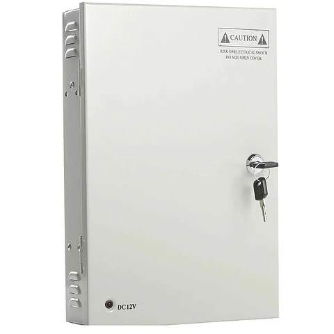 Fuente Poder Alimentación Centralizada 12V 20A Cctv 18CH Para 8 Camaras Con Gabinete
