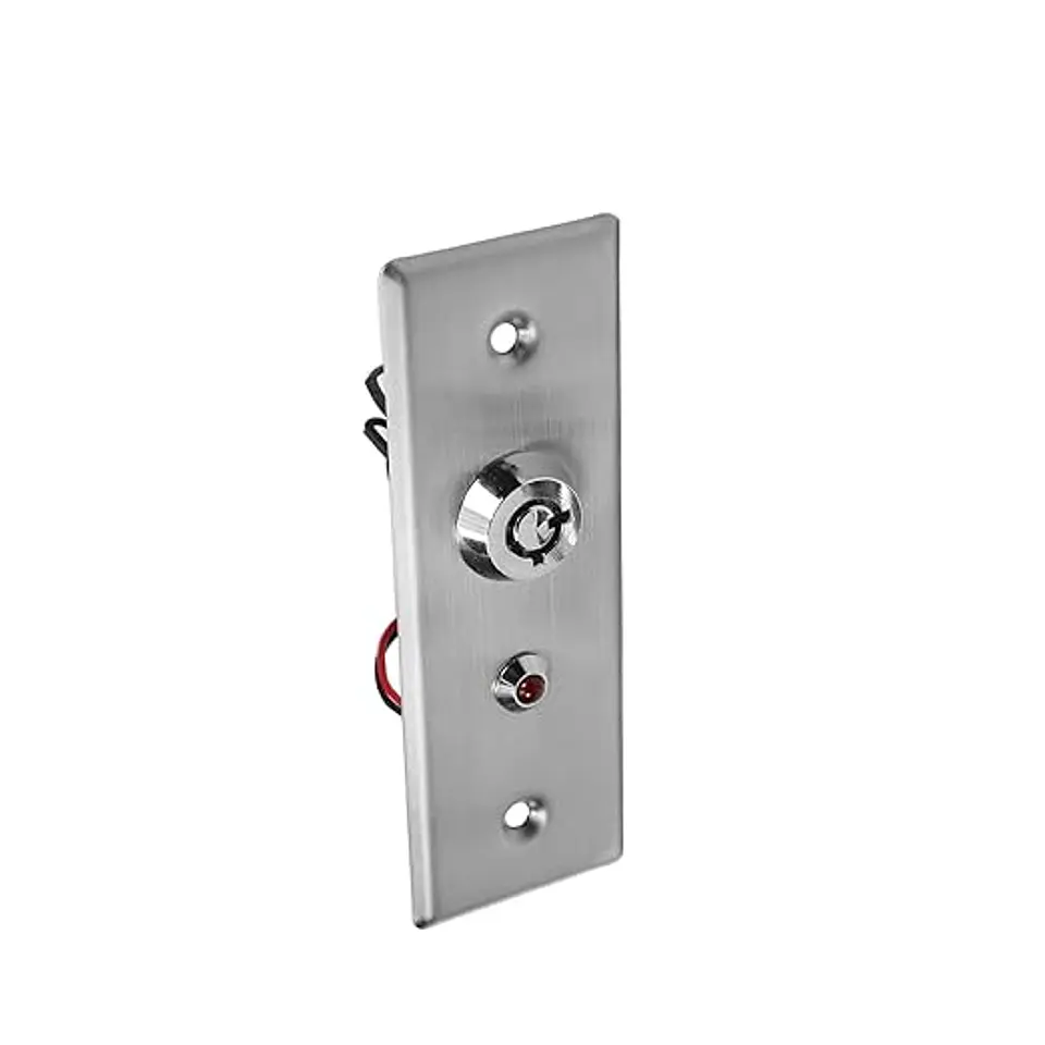 Interruptor Con Llave Y Luz Led Roja No-Nc-Com Acero Inoxidable Rufiantt 1