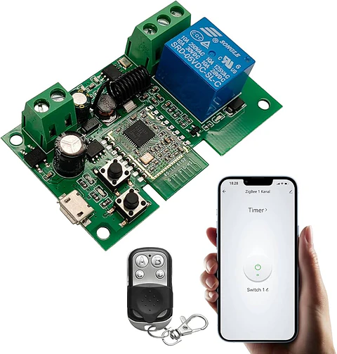 Modulo Rele Interruptor WiFi + RF Control Remoto Inalámbrico App Movil Input 85-250vac