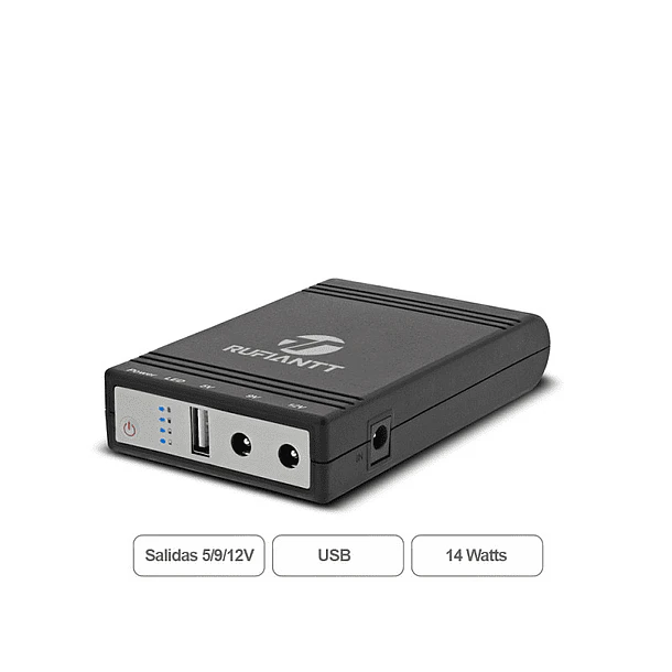 Ups Para Cámaras WiFi, Alarmas, Terminales, Input 5V-C Output USB 5V + 9V + 12V