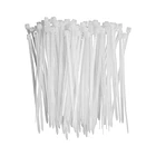 Amarras Plasticas 2.5x100mm 100 Unidades Blanco Alta Resistencia Autobloqueable Para Cableado 1