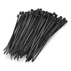 Amarras Plasticas 2.5x100mm 100 Unidades Negro Alta Resistencia Autobloqueable Para Cableado 1