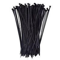 Amarras Plasticas 2.5x200mm 100 Unidades Negro Alta Resistencia Autobloqueable Para Instalacion