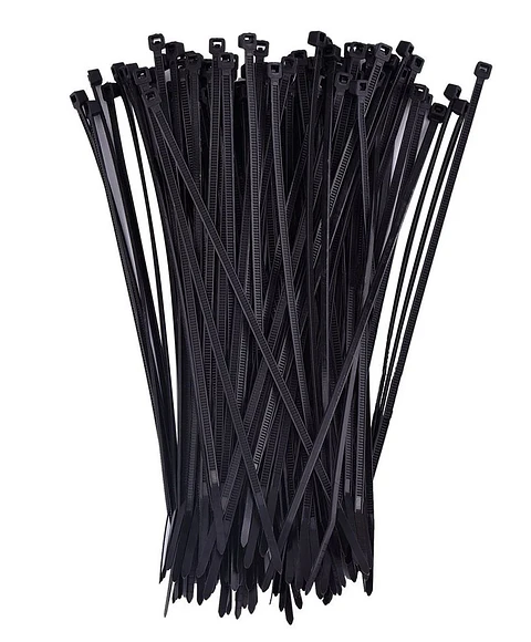Amarras Plasticas 2.5x200mm 100 Unidades Negro Alta Resistencia Autobloqueable Para Instalacion