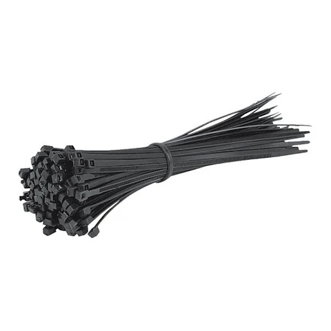 Amarras Plasticas 2.5x300mm 100 Unidades Negro Alta Resistencia Autobloqueable Uso Industrial