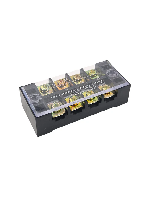Regleta Electrica 4 Vias 8 Pines 25A 600V Terminal Block Conexion Aislada